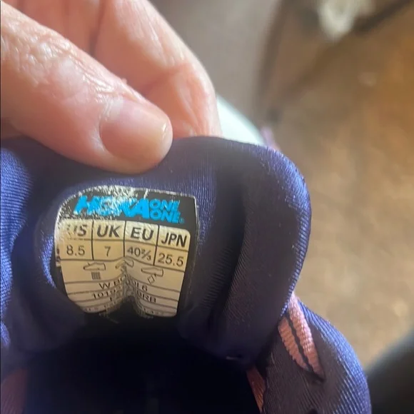 Hoka Navy and Purple Athletic Shoes Size 8.5 - Picture 10 of 13